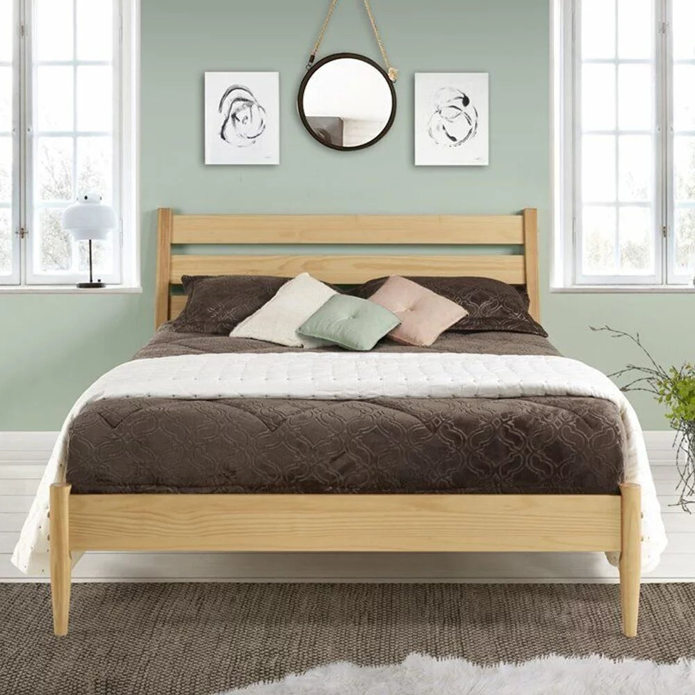 Queen Size Solid Wood Platform Bed V6787