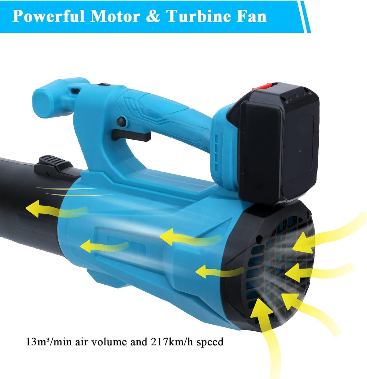 Cordless Handheld Leaf Blower with 4.0Ah Battery & Charger, 6-Speed Dial, Pack of 2 U688561