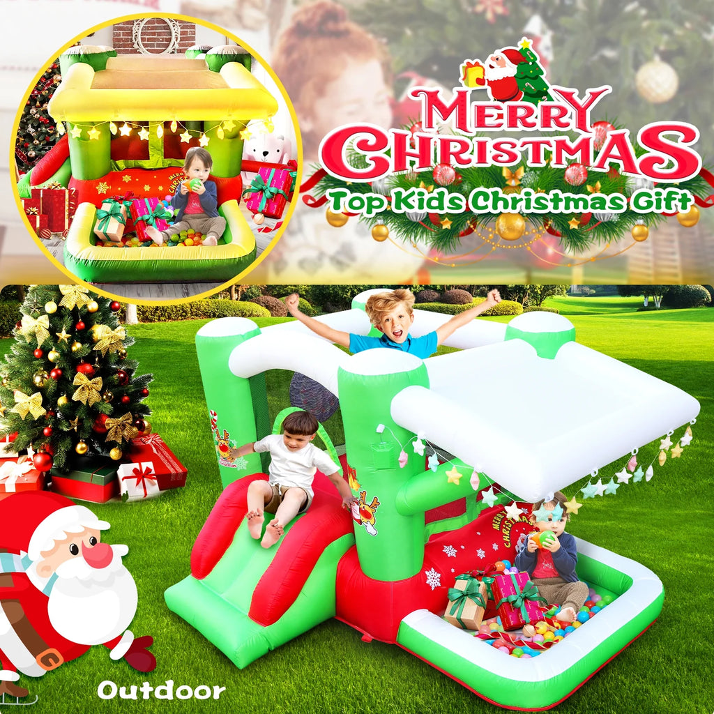 Inflatable Bouncy Castle with Blower, 80" x 91" Play Area, 55" Tall N458323