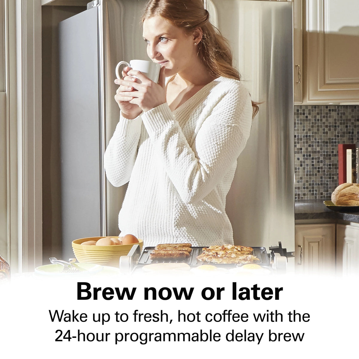 Black and Stainless Steel 12 Cup Coffee Maker R77782