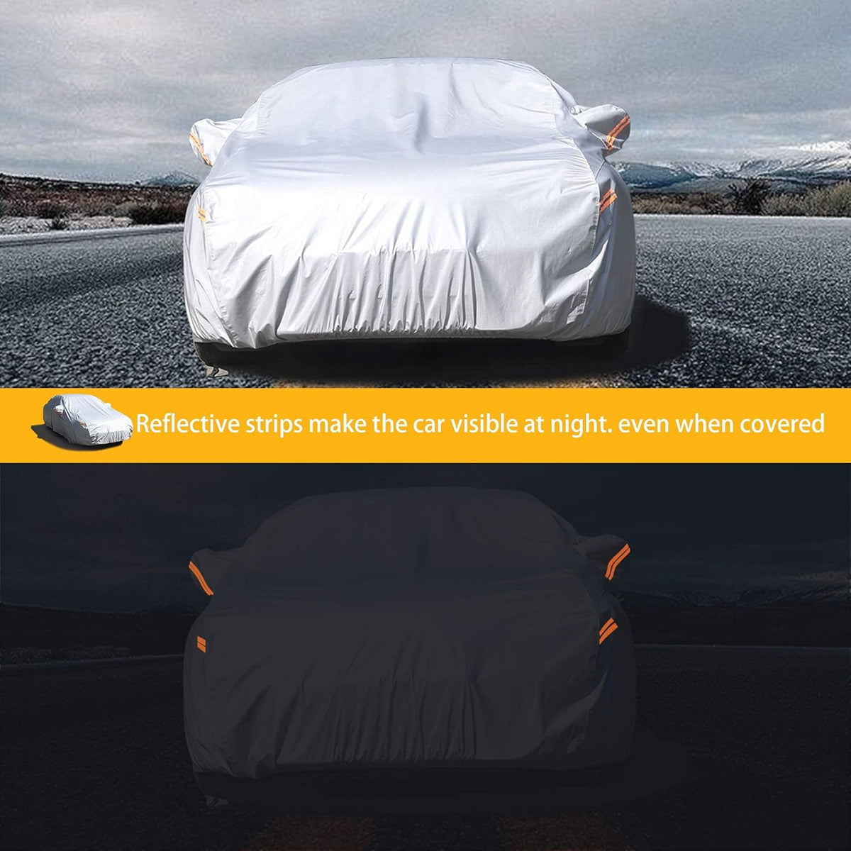 Waterproof All Weather Car Cover with Zipper C6564