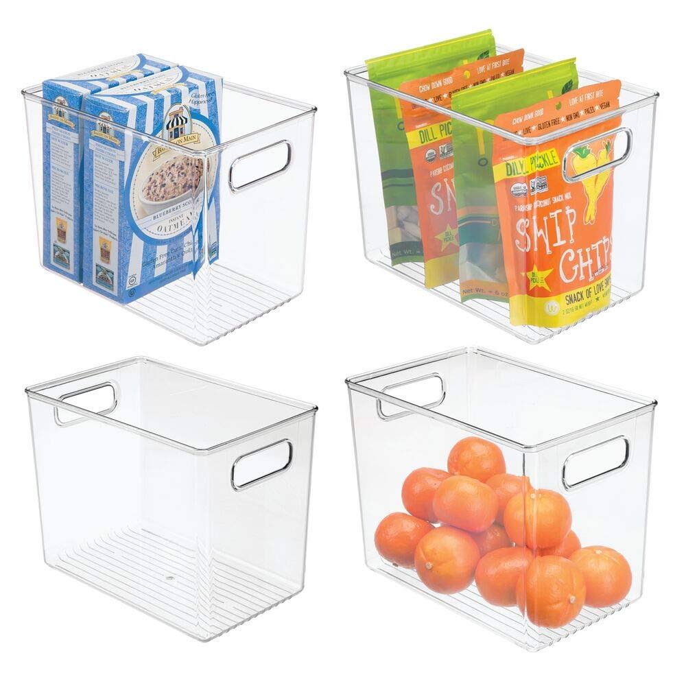 Plastic Food Storage Container Bin with Handles R2506