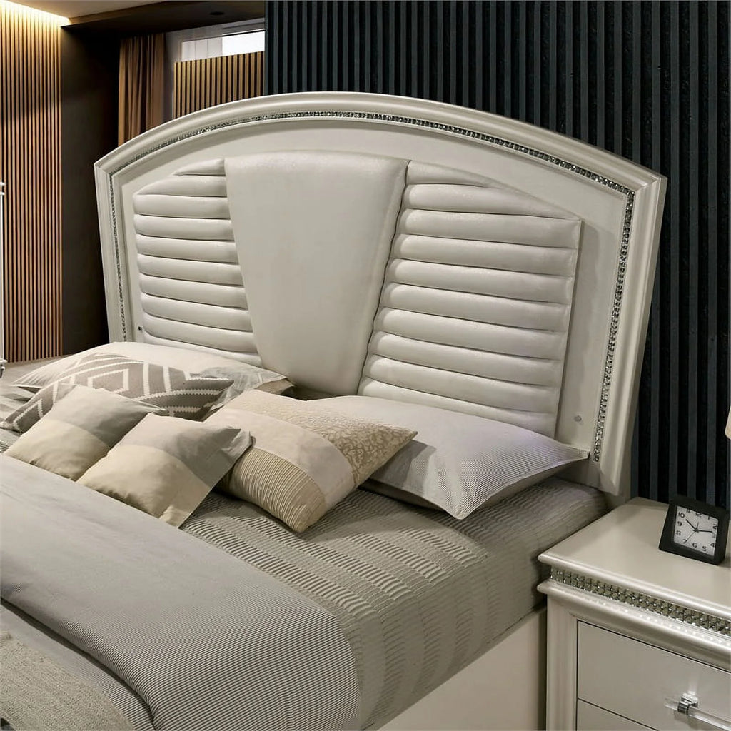 Queen Wood Bed with LED H922