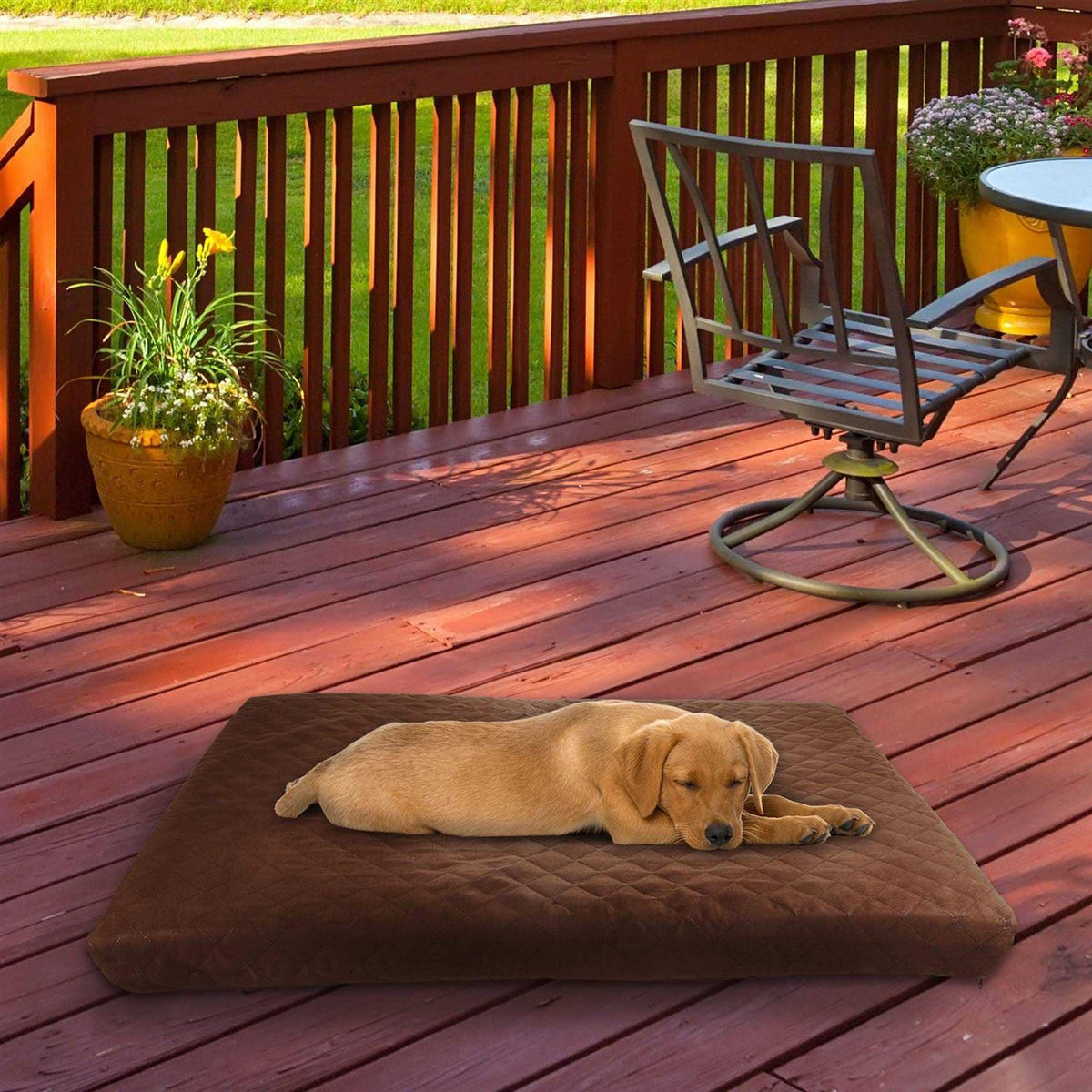 Waterproof Indoor/Outdoor Memory Foam Pet Bed A2173