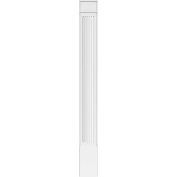 Fluted PVC Pilaster with Decorative Capital & Base (Pair) H568469