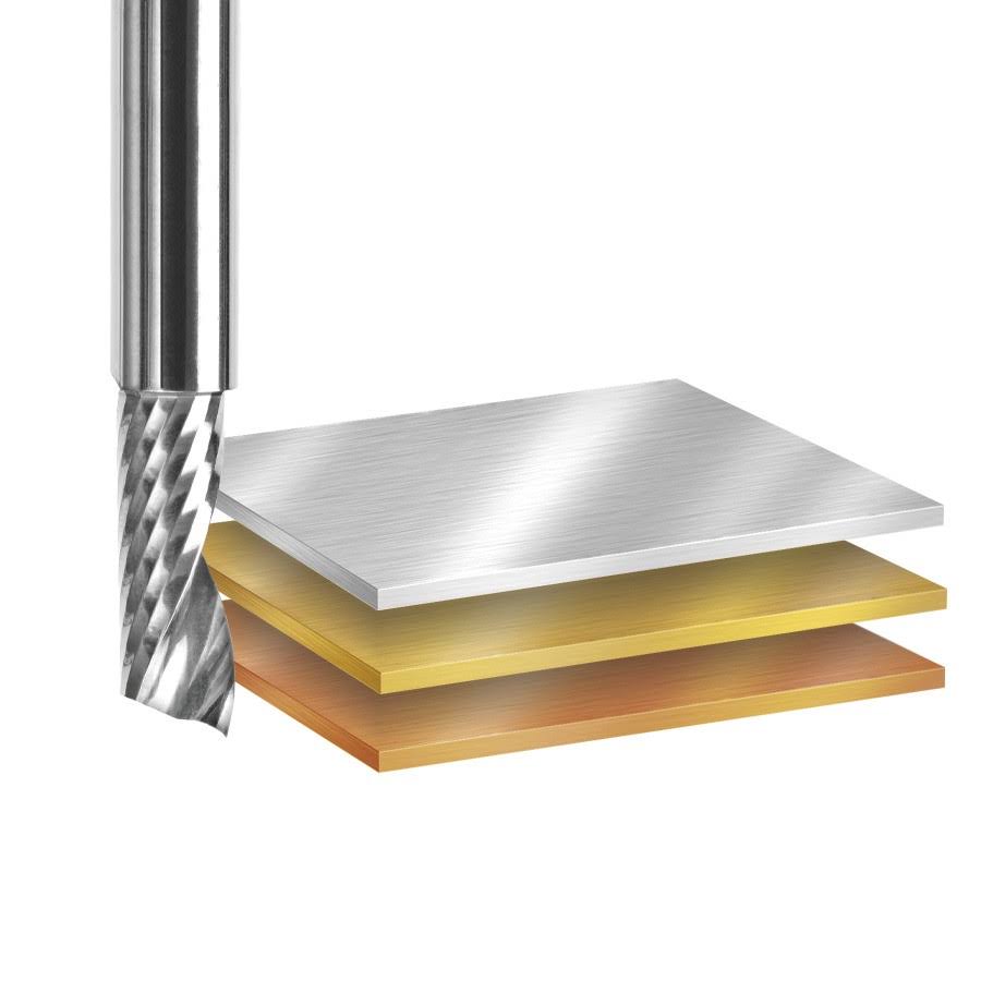 8mm Solid Carbide Single Flute Up-Cut Spiral Router Bit D832952