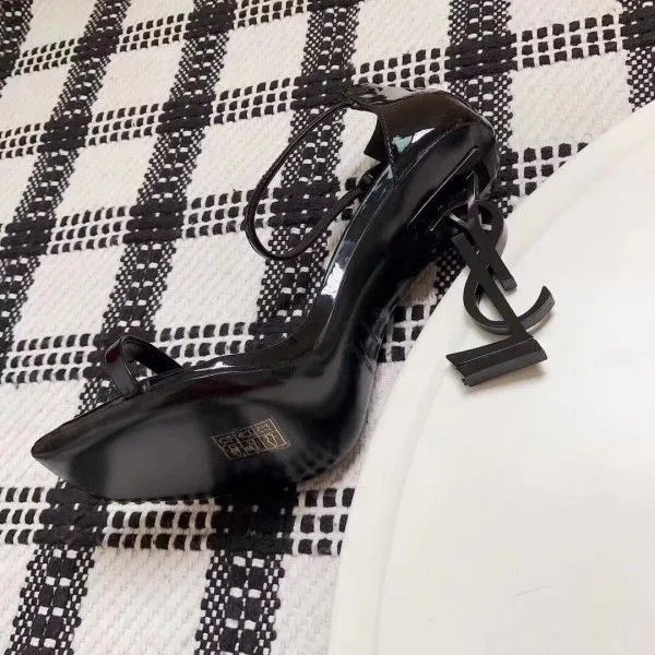 Black 110mm Leather Sandals W230