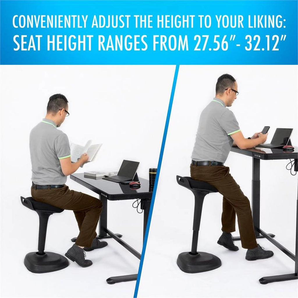 Black Adjustable Swivel Ergonomic Drafting Stool I3176