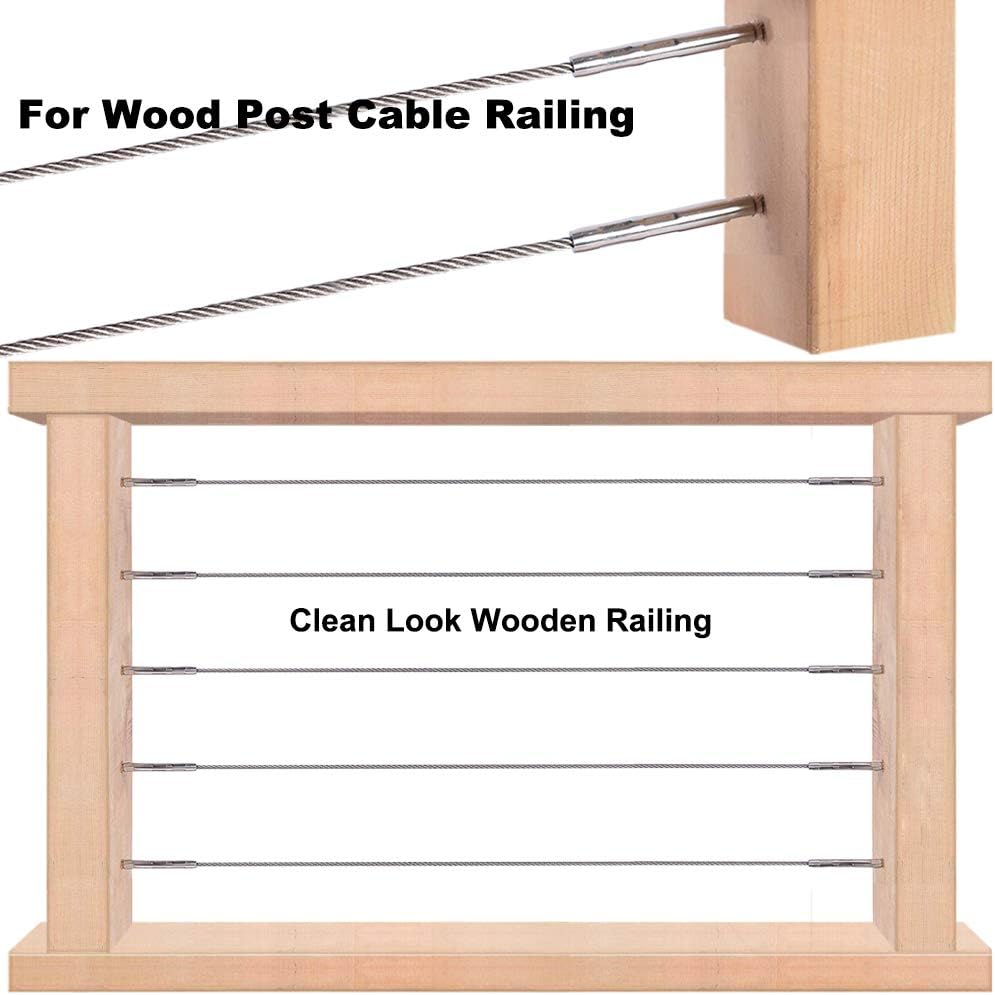 3/16 T316 Stainless Steel Cable Railing Hardware Kit 30 Pairs K665
