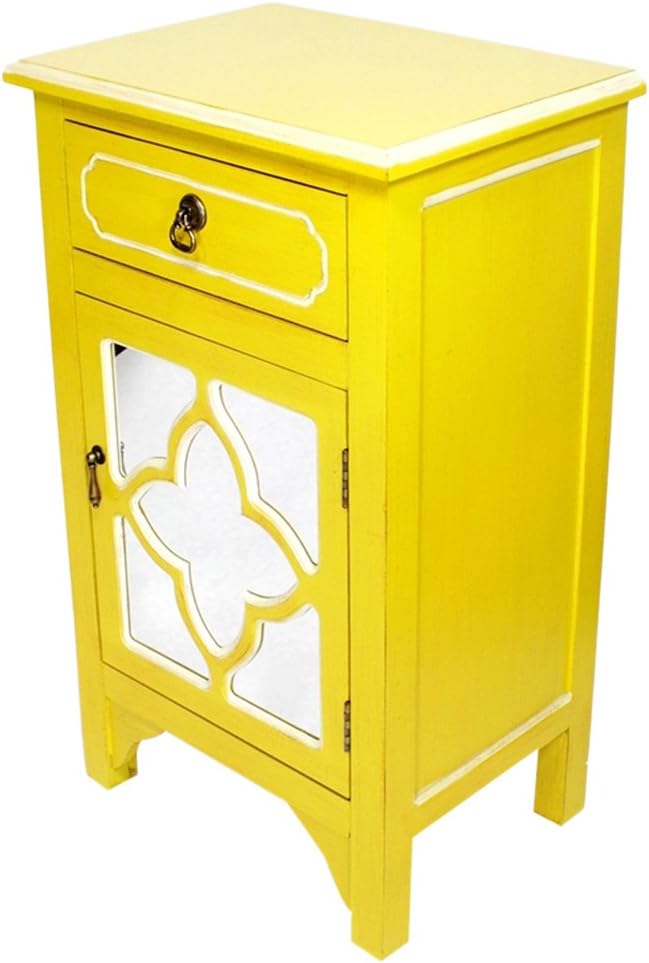 Aqua Single Drawer Distressed Cabinet L1482