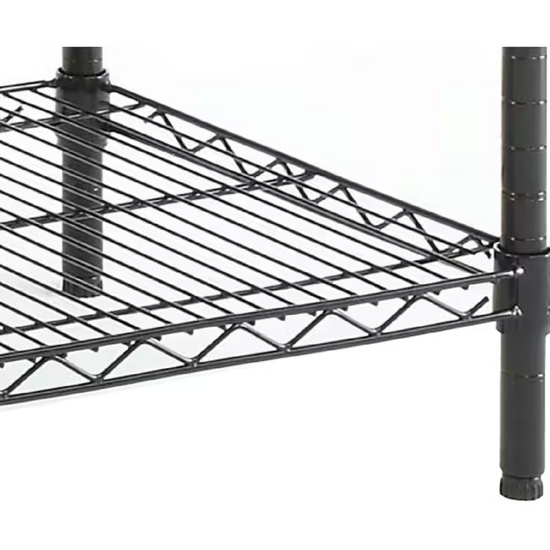 Black 6-Tier Steel Wire Shelving Unit F442102