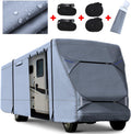 Windproof Waterproof Rip-Stop RV Cover for 29’-32’ Motorhome with Extra Long Straps & Gutter Covers A132