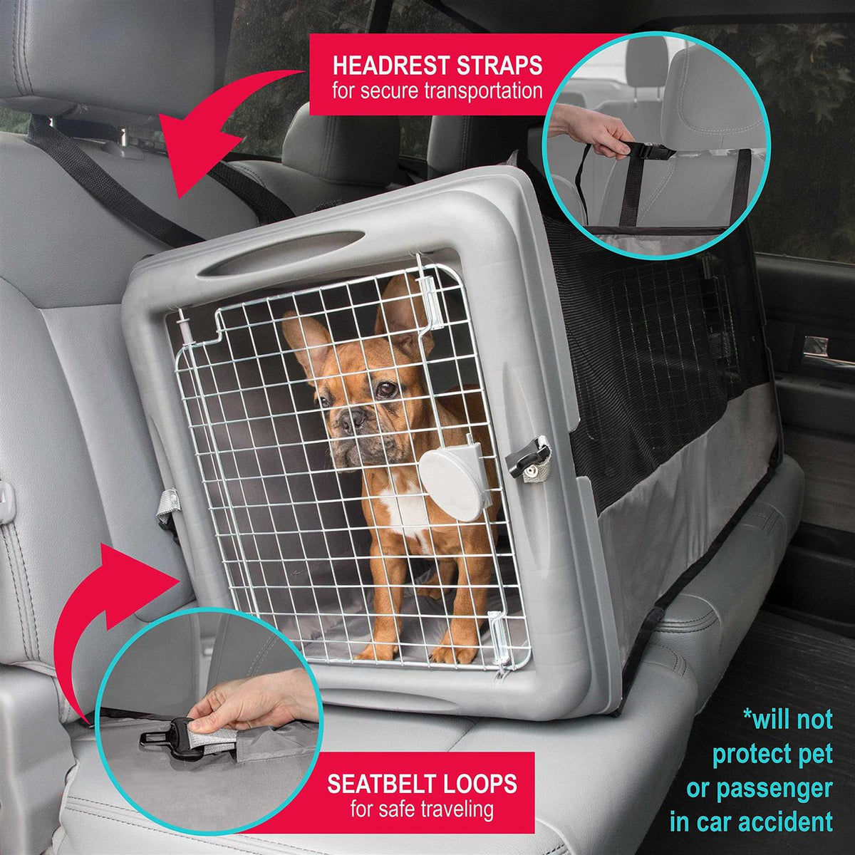 Pet Dog & Cat Car Seat Crate K6249