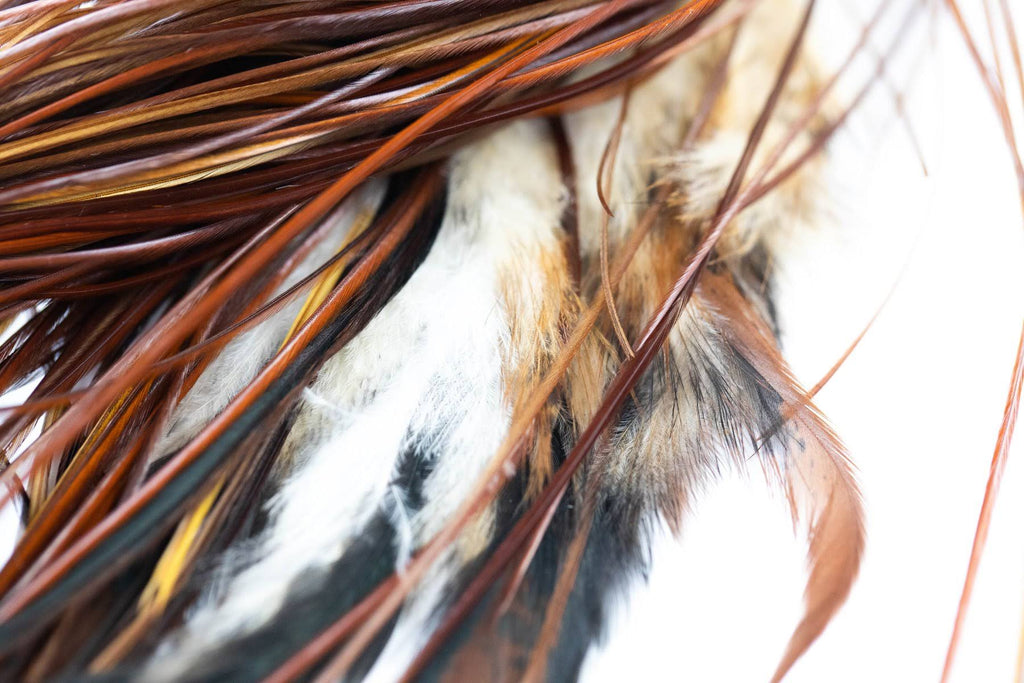 Bronze Midge 1/2 Saddle White Dyed Dark Dun E372