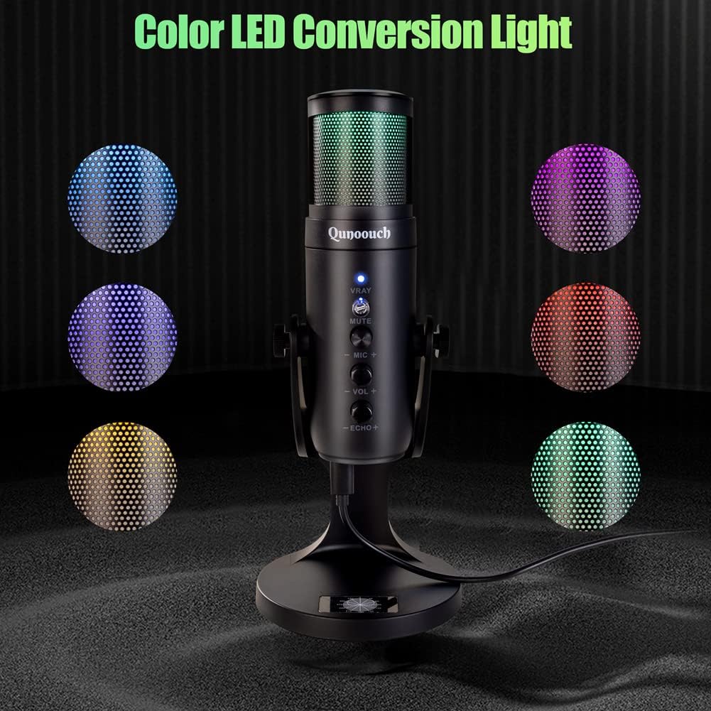USB Condenser Gaming Microphone with Headphone Output, Pack of 2 S92101