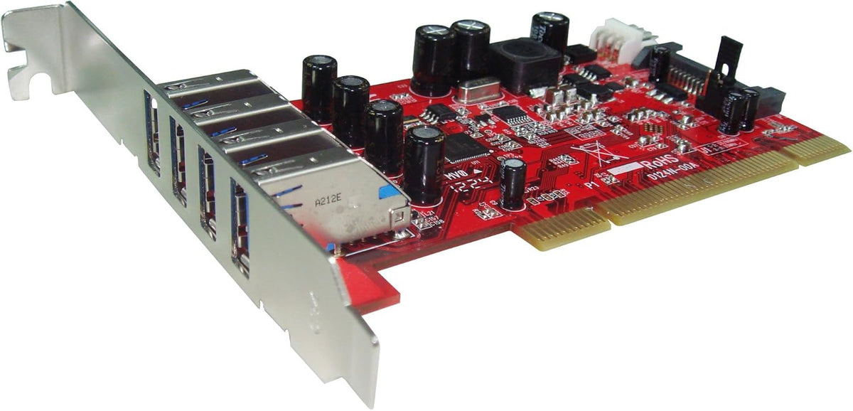 USB 3.0 4-Port Low Profile PCI Host Adapter Card Pack of 2 Y85078