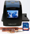 Film & Slide Scanner, 35mm, 126, 110 Negative & Slides, Super 8 Films, 22MP JPEG, 16GB SD Card, Black B7714