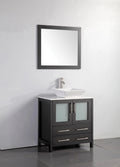 30 in. Single Sink Vanity Cabinet with Ceramic Vessel Sink & Mirror D2821