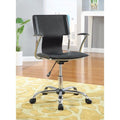 Adjustable Height Office Chair Black and Chrome J9545
