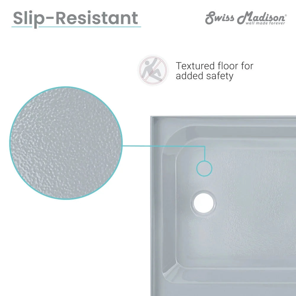 Grey Single-Threshold Shower Base K2645
