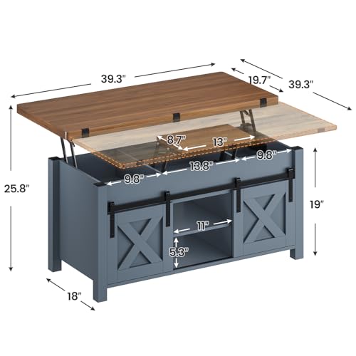 Grey Lift Top Coffee Table with Storage S476222
