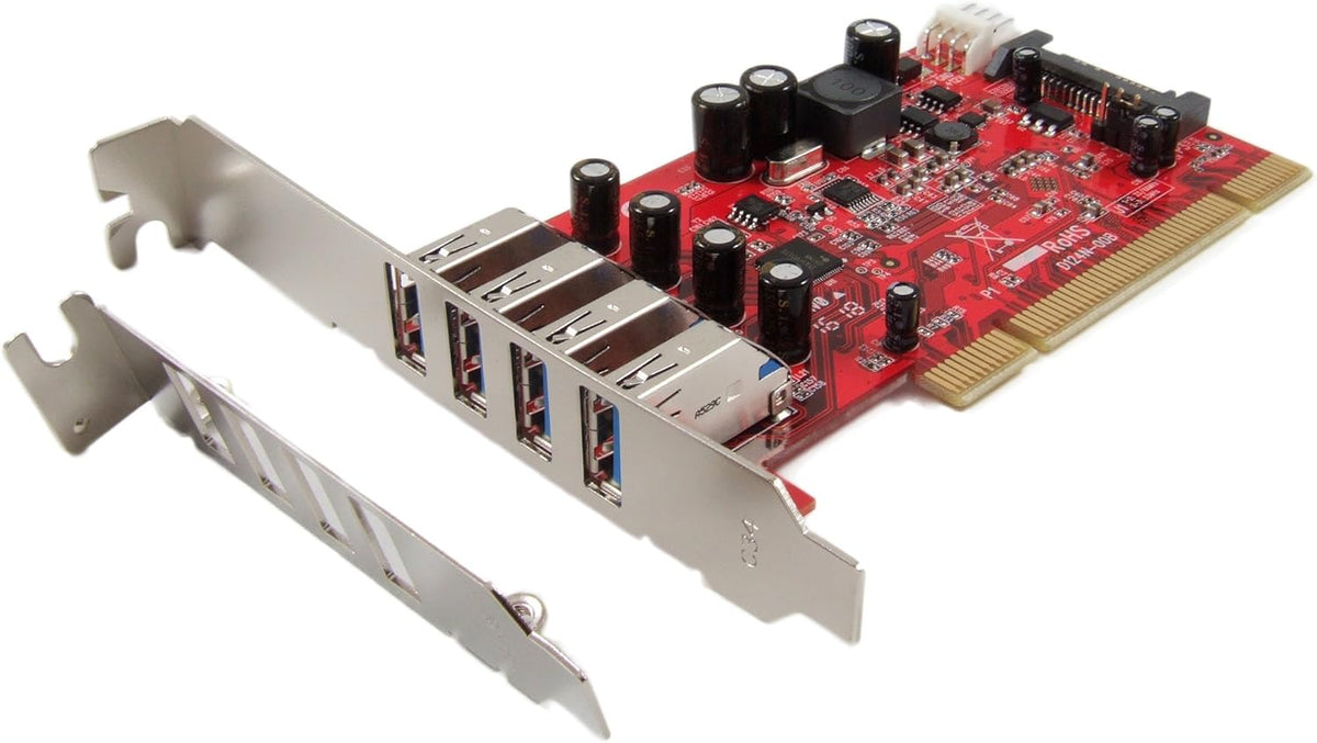USB 3.0 4-Port Low Profile PCI Host Adapter Card Pack of 2 Y85078