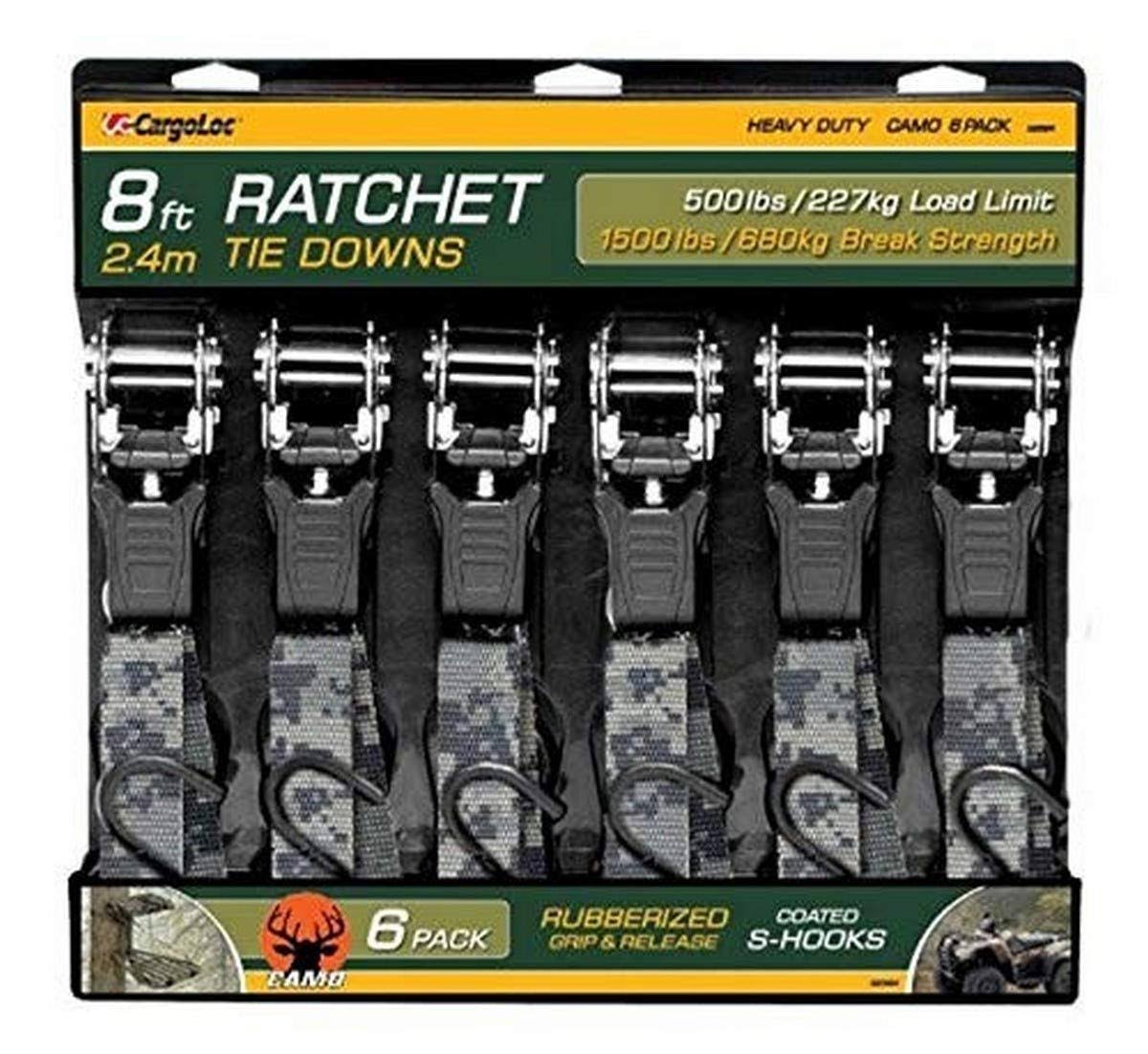 Camo Ratchet Tie-Downs 6 Pk G874926