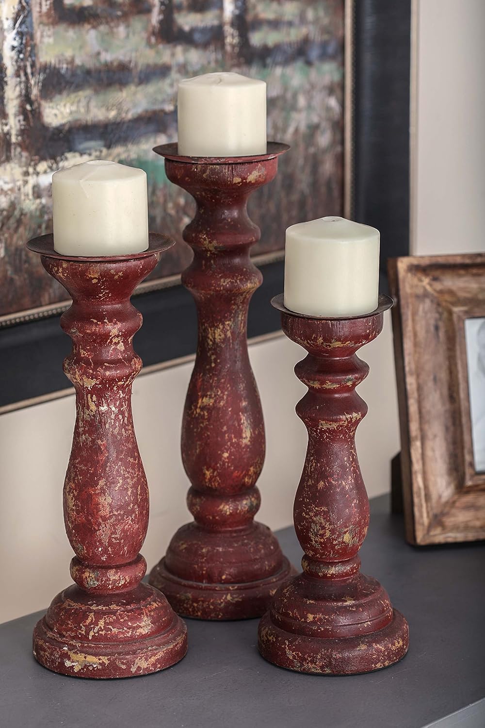 Wood Candle Holder Set of 3 A8254