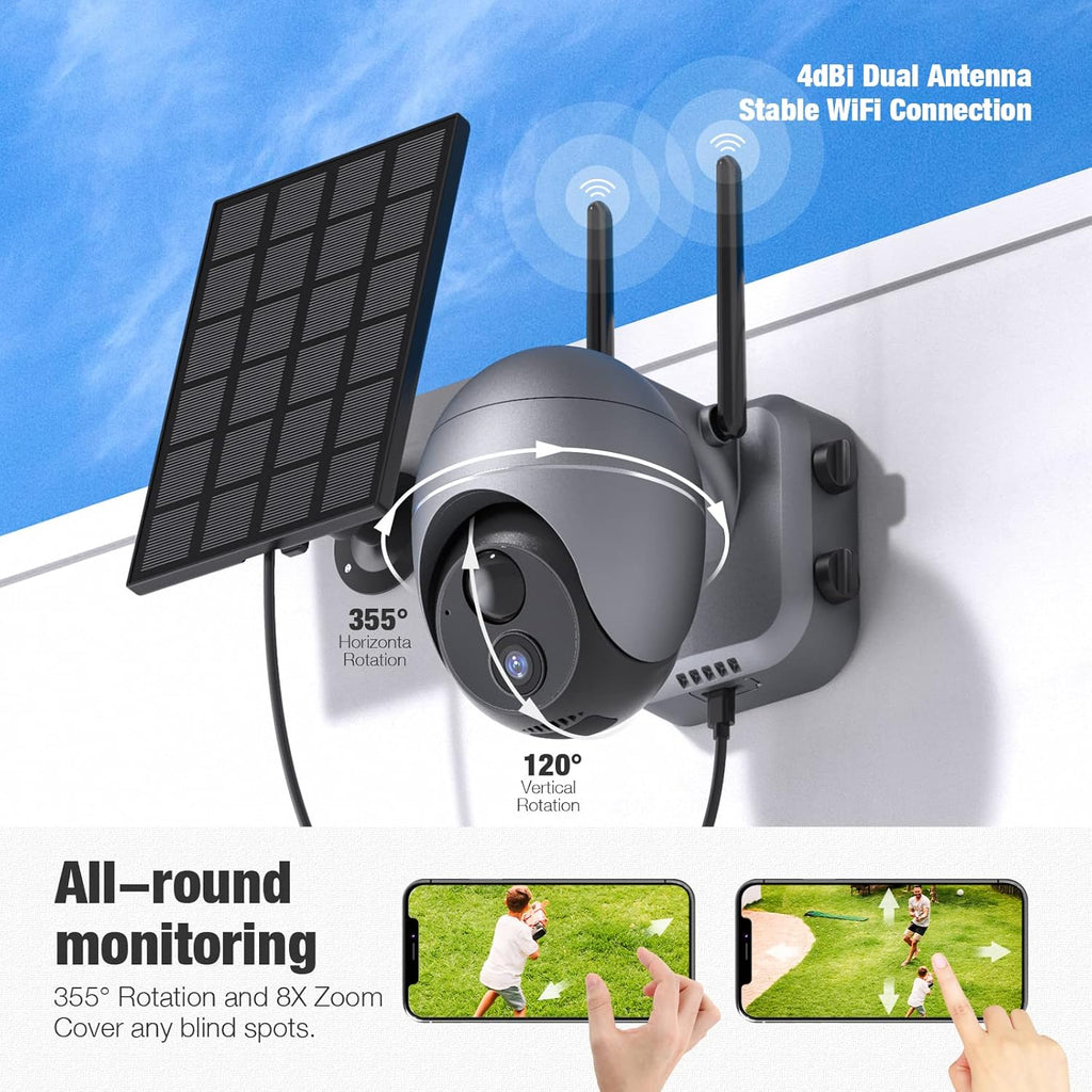 1080P Solar Powered Wireless Outdoor Security Camera I224497