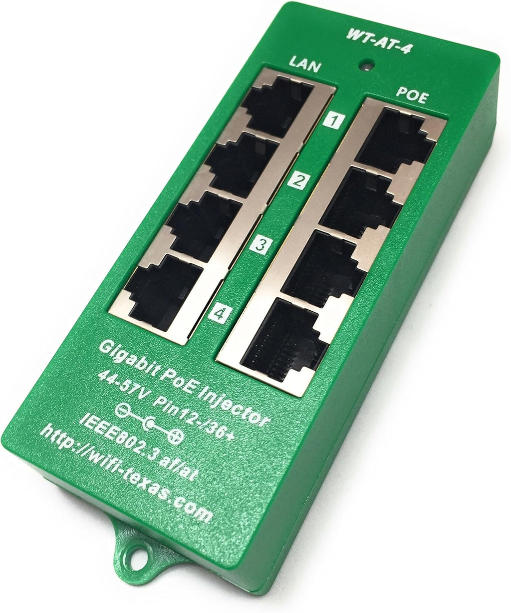 4 Port Gigabit PoE Injector with 56V 60W Power Supply O152631