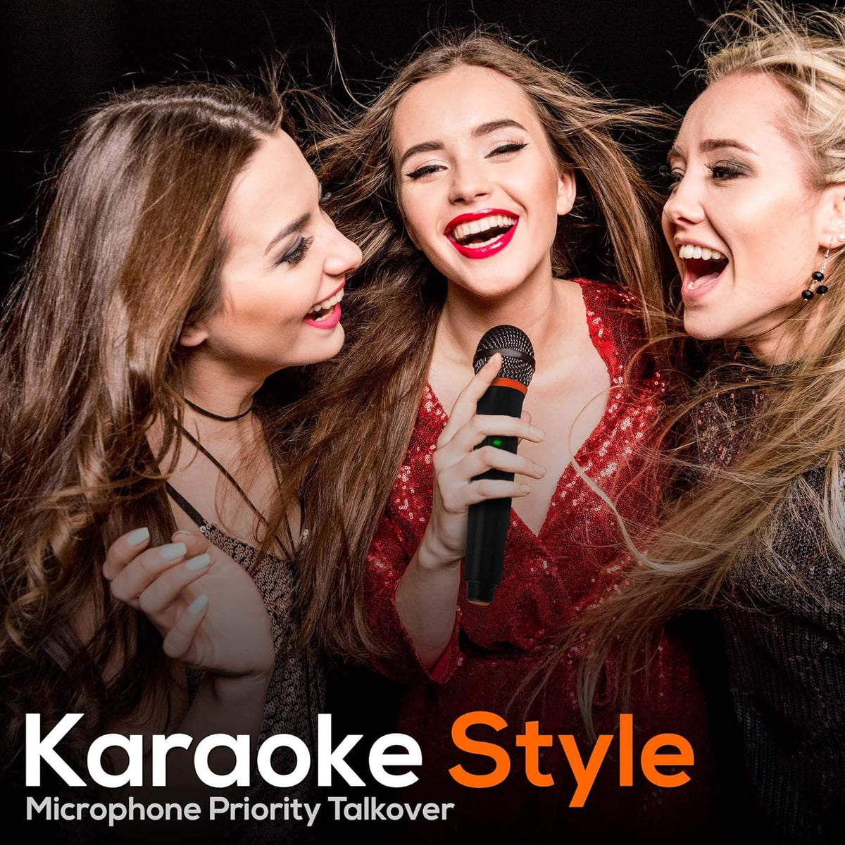 800W Portable Bluetooth PA Speaker with 8'' Subwoofer and UHF Wireless Microphone M3806