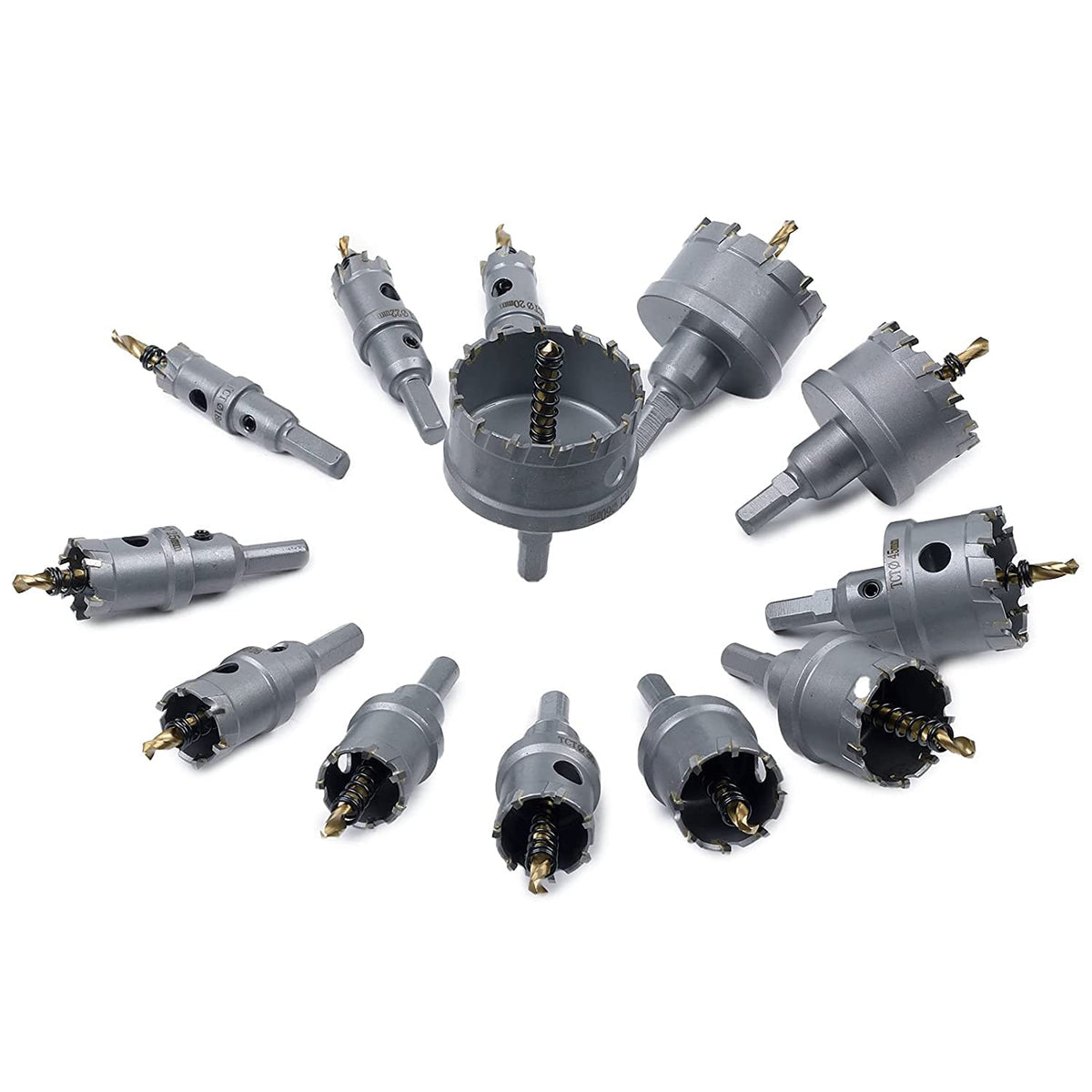 10 Pcs Tungsten Carbide Tipped Hole Saw Kit E435688