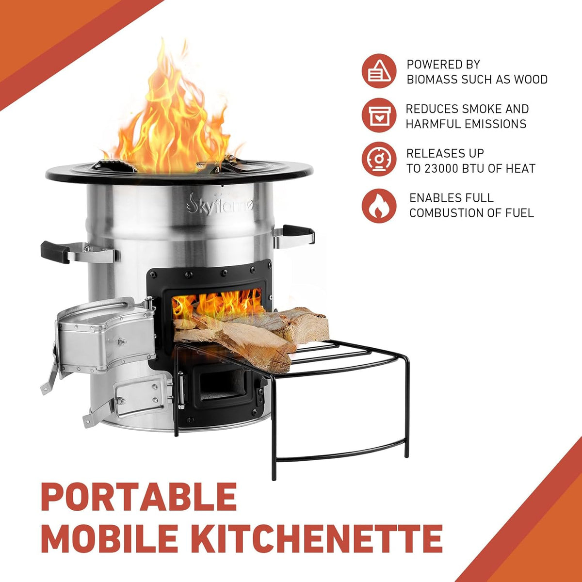 Stainless Steel Wood Burning Camping Stove Z188236