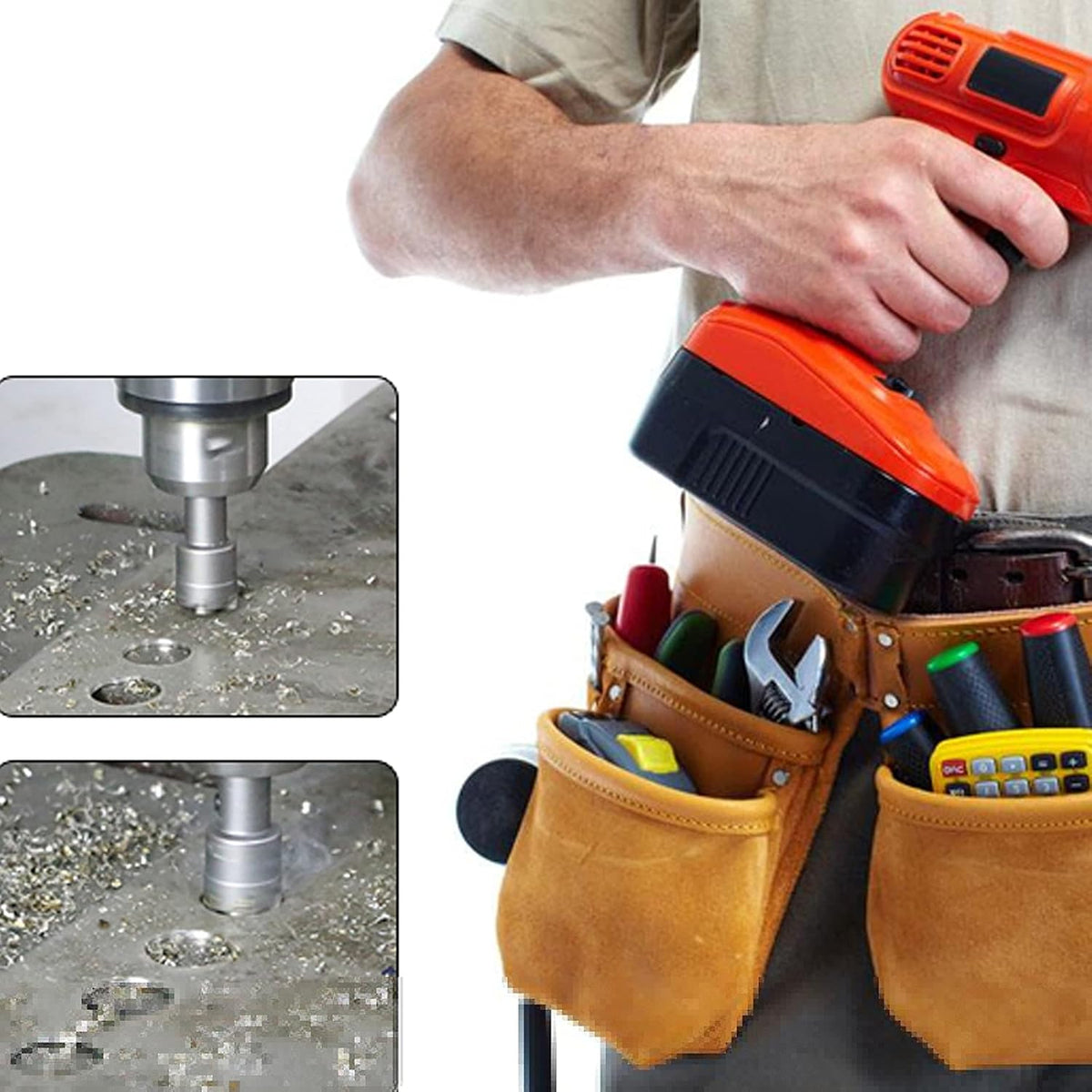 10 Pcs Tungsten Carbide Tipped Hole Saw Kit E435688