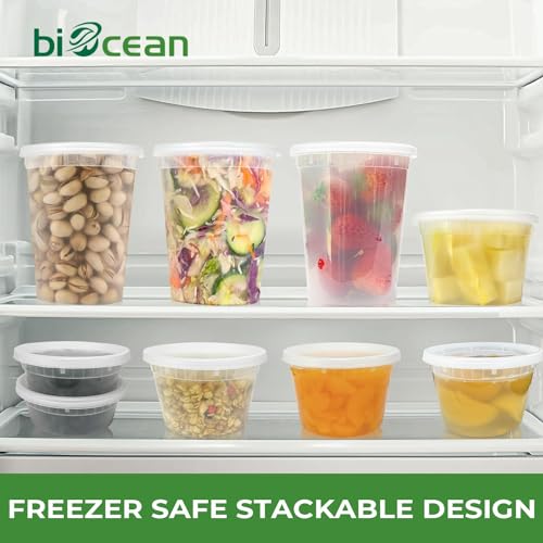 50 Set BPA-Free Plastic Deli Containers with Lids Q7553