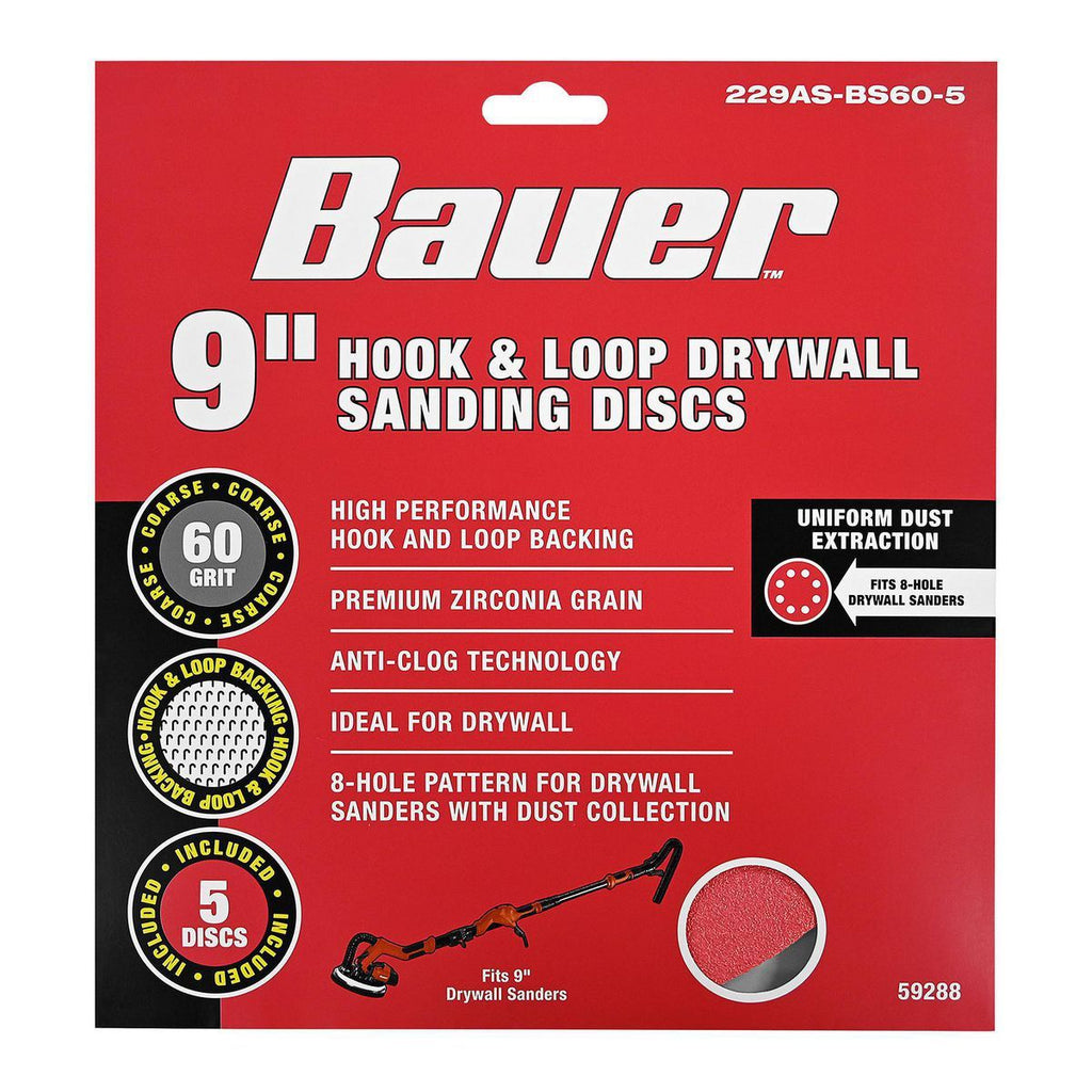 60 Grit Hook and Loop Drywall Sanding Discs, 5 Pack H335162