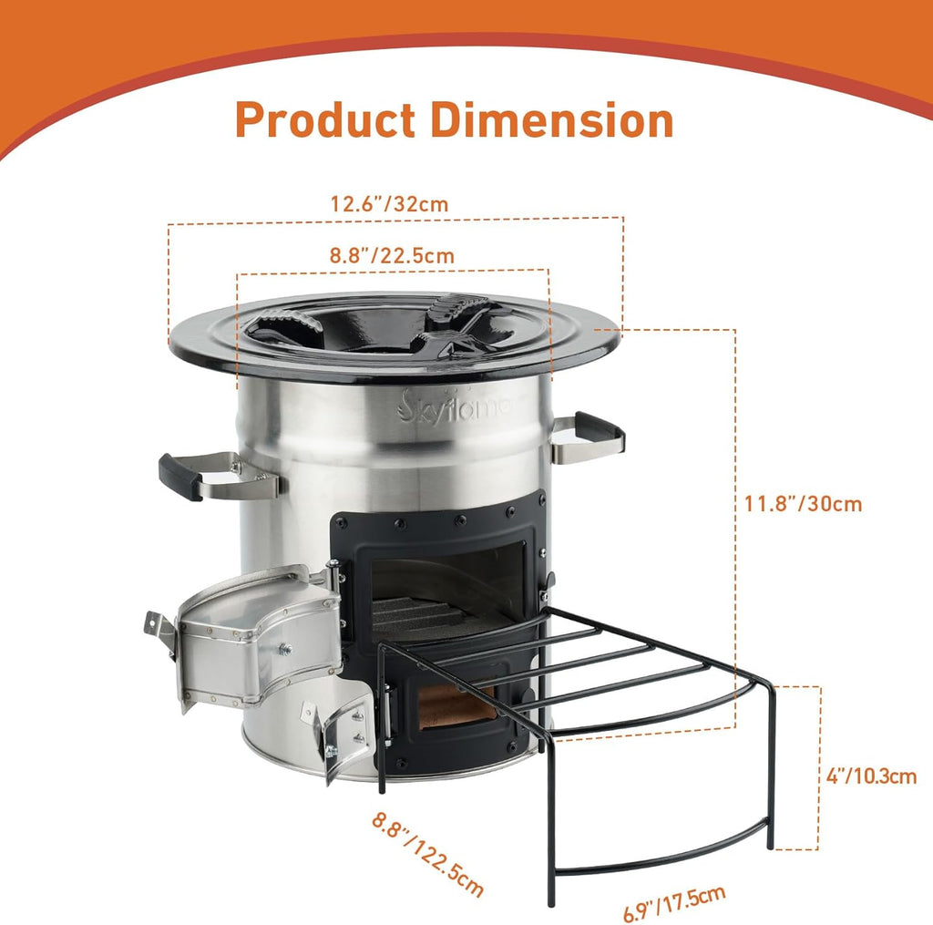 Stainless Steel Wood Burning Camping Stove Z188236
