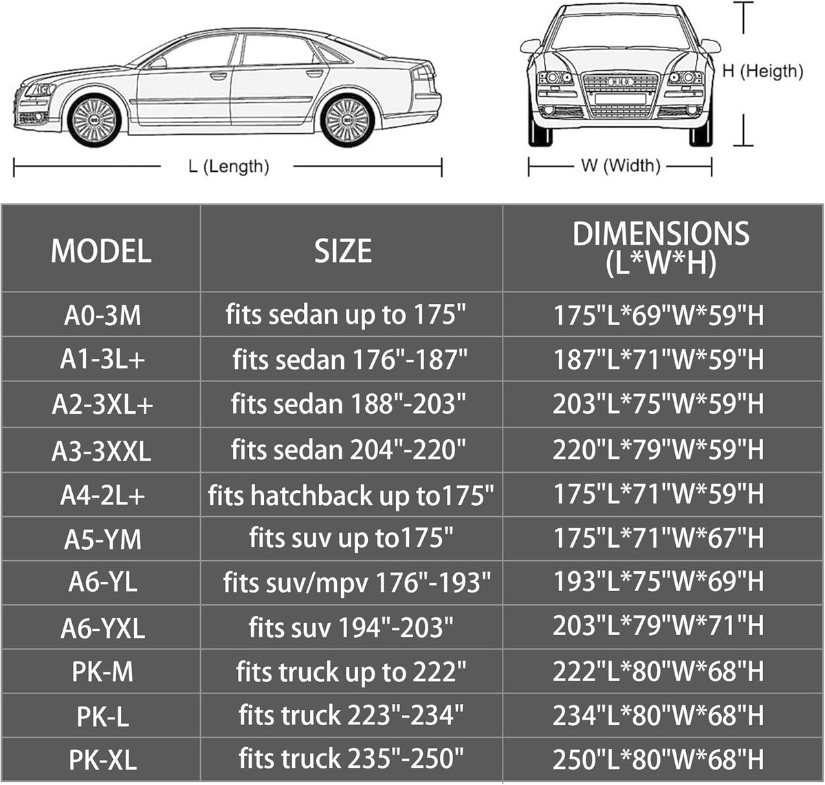 Waterproof All Weather Car Cover with Zipper C6564