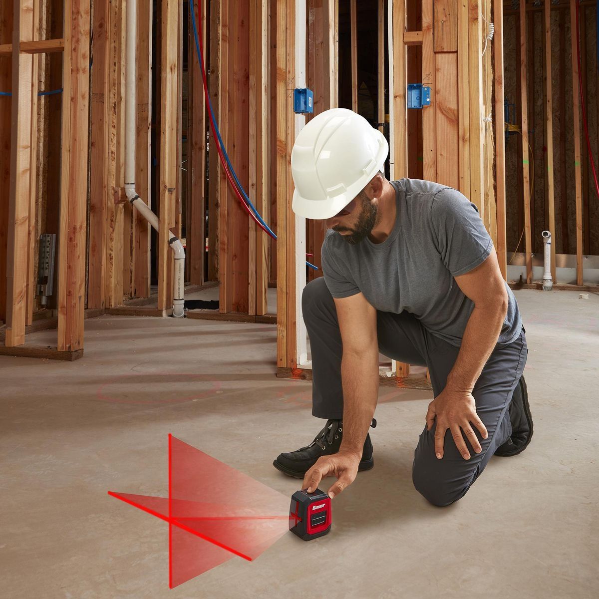 40 ft. Self-Leveling Cross-Line Laser Level U438