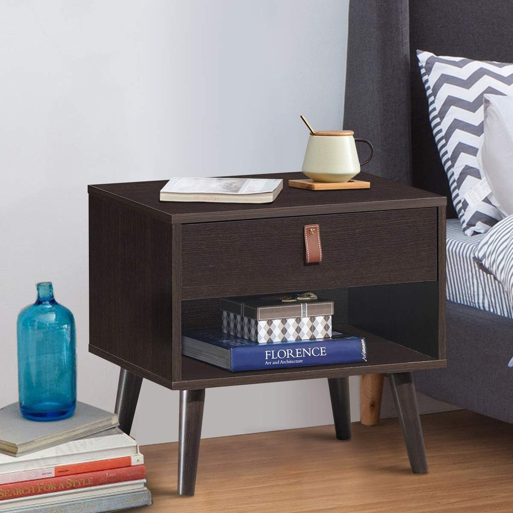 Drawer Storage Nightstand Bedside Cabinet Q123