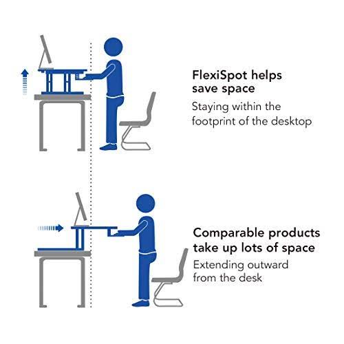 Black Height Adjustable Standing Desk Converter with Keyboard Tray X444