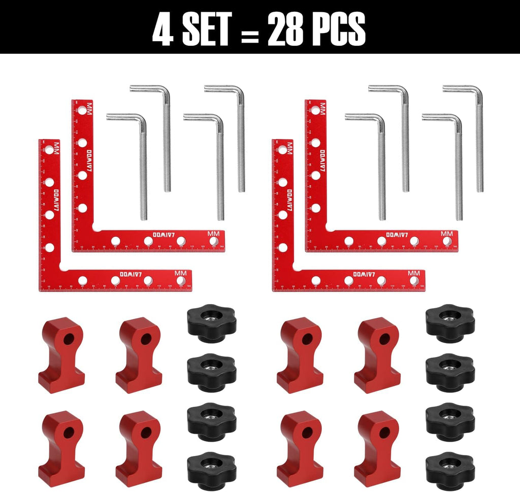 90 Degree Positioning Squares 4 Set 5.5inch Aluminum Alloy Corner Clamp C9224