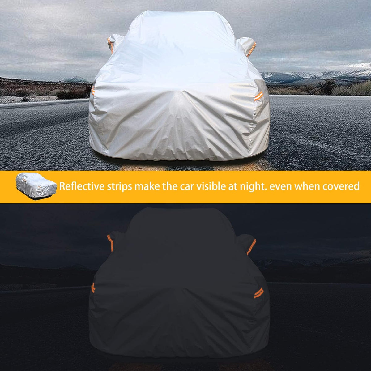 Waterproof All Weather Car Cover with Zipper C6564