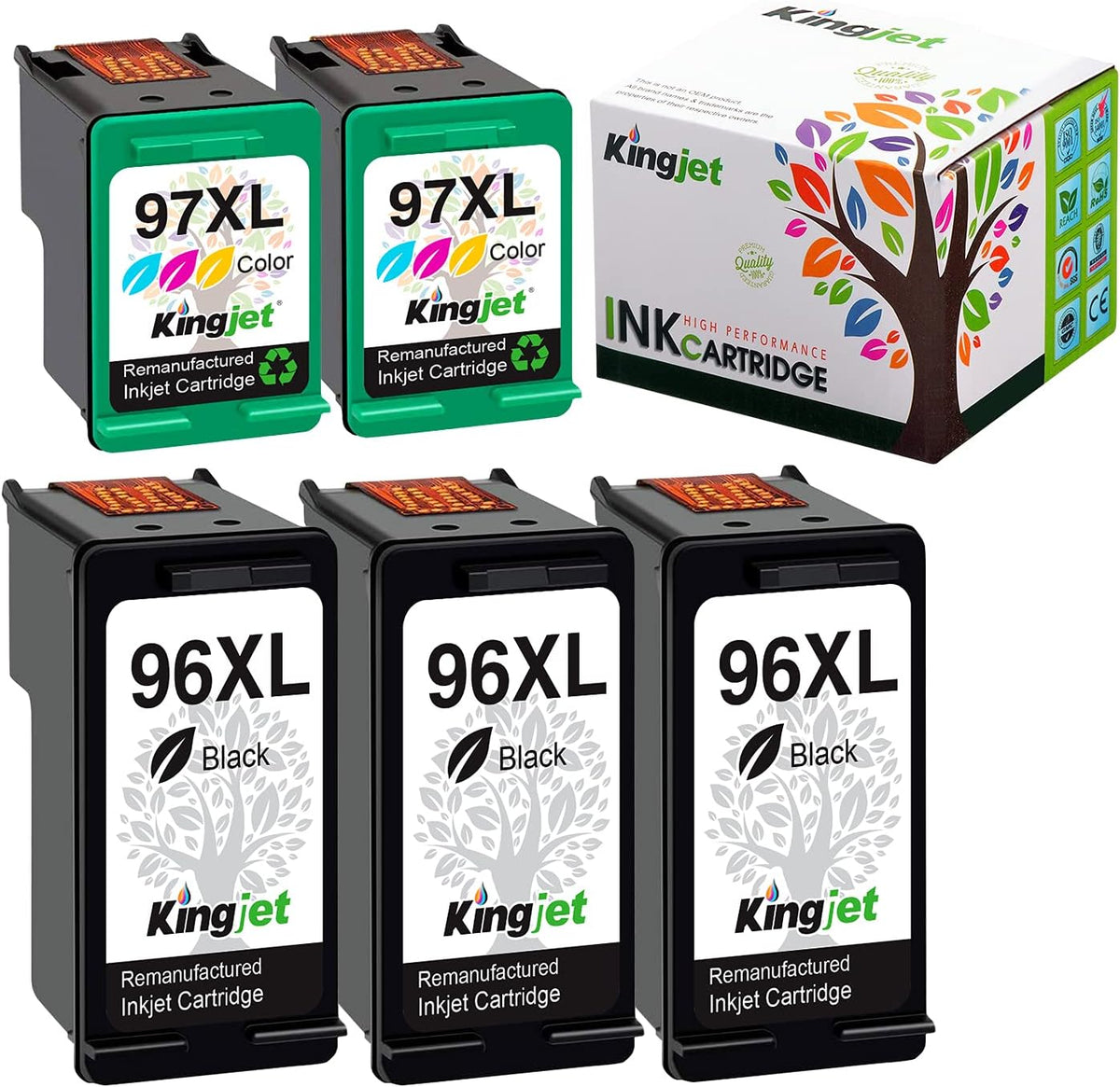 Remanufactured 96 97 Ink Cartridge Replacement 5 Pack P669740
