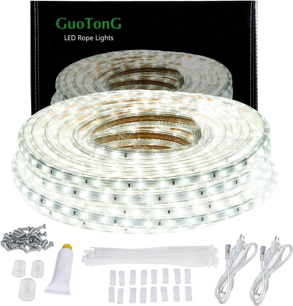 Daylight White 6000K LED Strip Light IP65 Waterproof 131.2ft Z3291