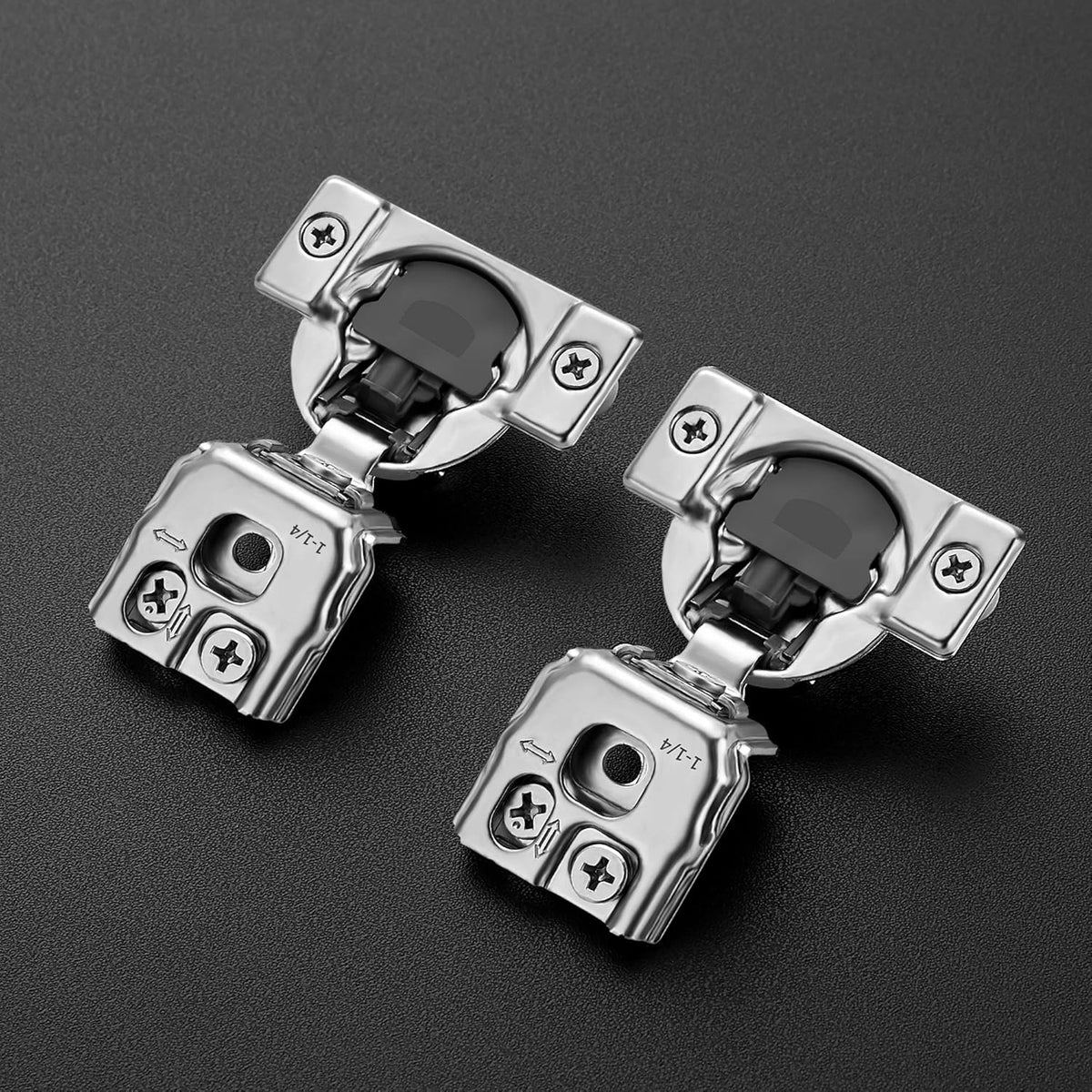 50 Pack 1-1/4 inch Soft Close Cabinet Hinges Satin Nickel Stainless Steel K19910