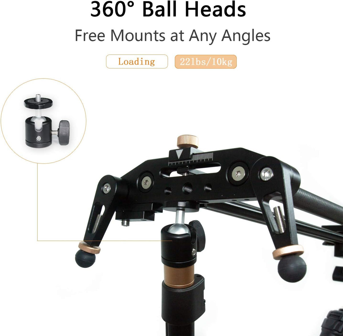Camera Slider Support Arm Aluminum Alloy F27852