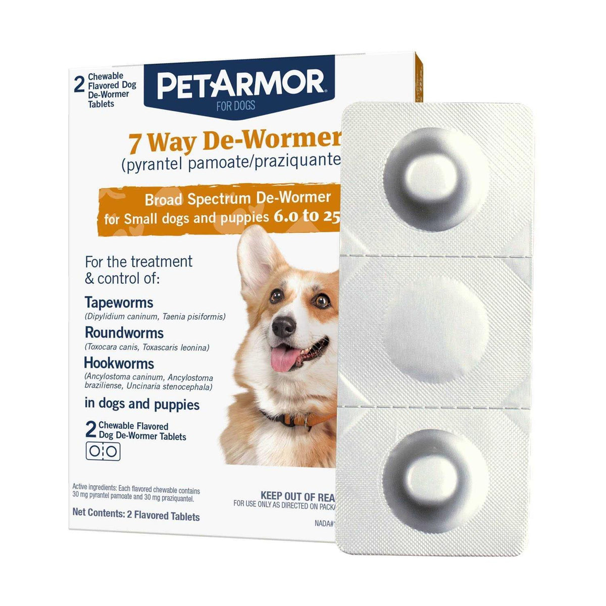 Deworm Dog Insect Treatment for Dogs Weighing 6-25lbs R6590