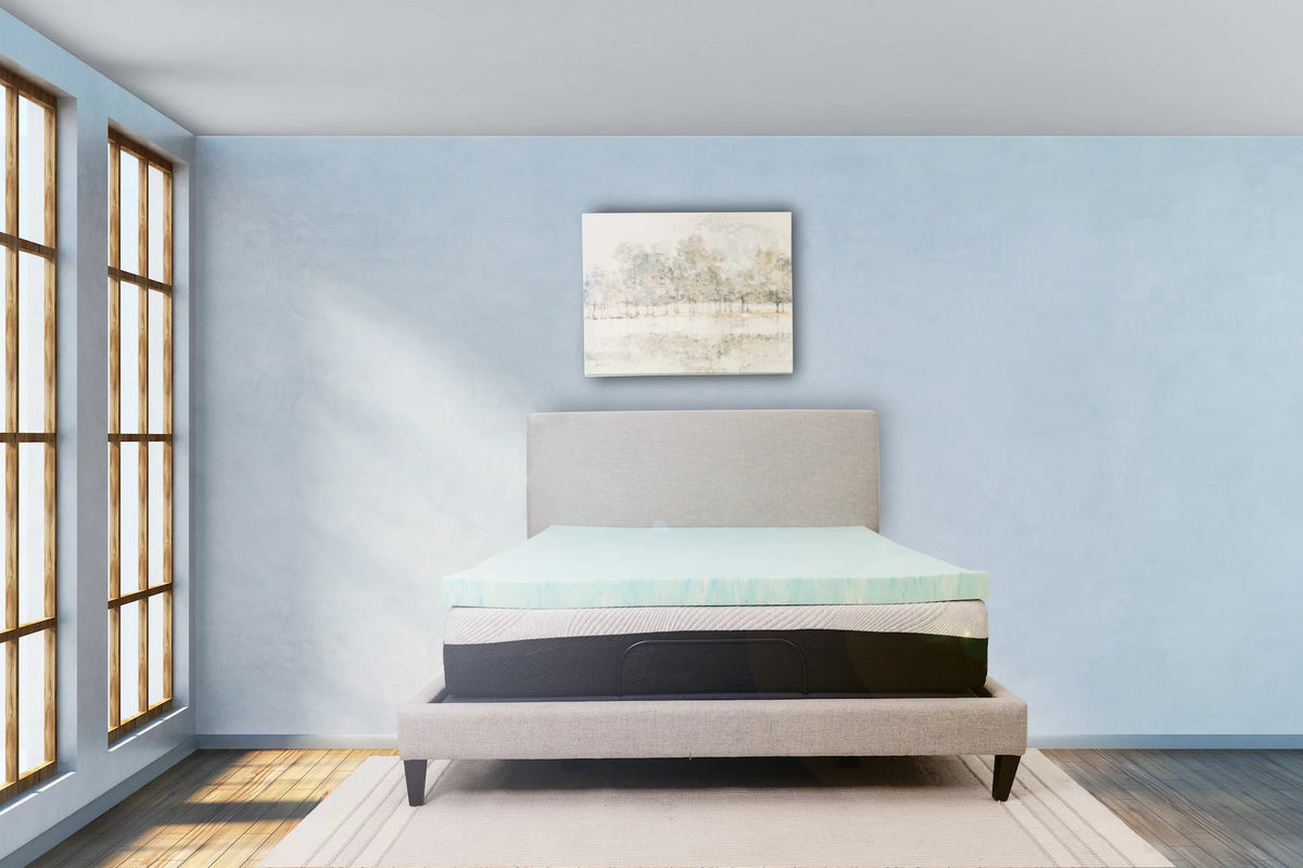 Queen Size 4 Inch Cooling Memory Foam Mattress Topper K229746