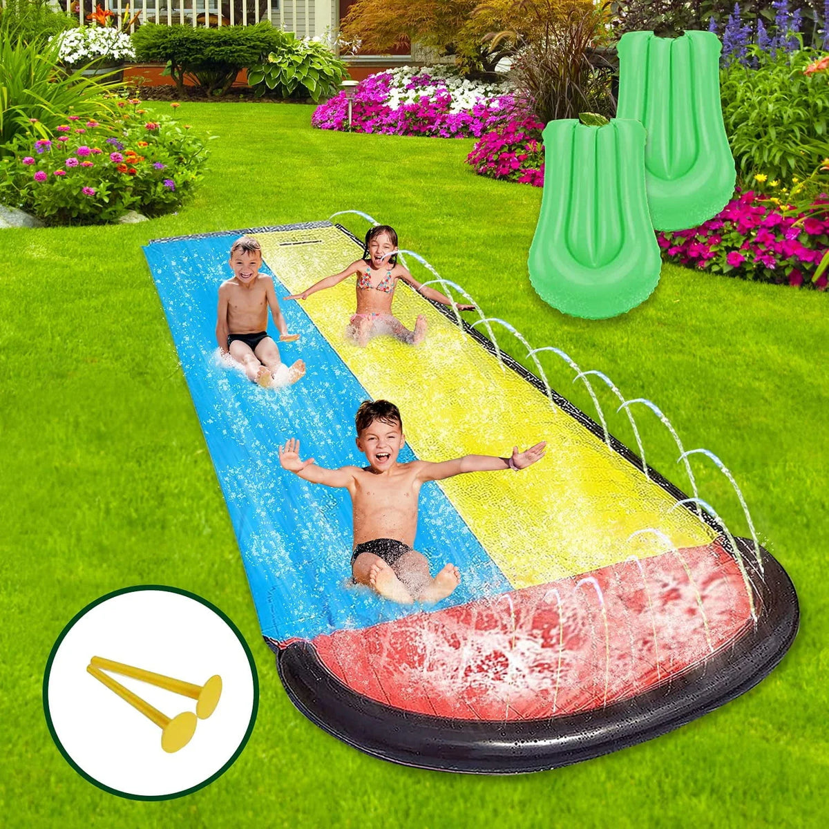 15.5ft Lawn Slide with Splash Sprinklers Z678980
